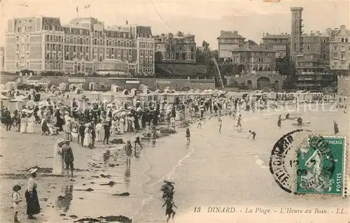 AK / Ansichtskarte Dinard_Ille_et_Vilaine_Bretagne La Plage lheure du Bain Dinard_Ille Kat. Dinard