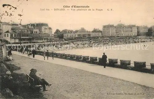 AK / Ansichtskarte Dinard_Ille_et_Vilaine_Bretagne Vue generale de la Plage Dinard_Ille Kat. Dinard