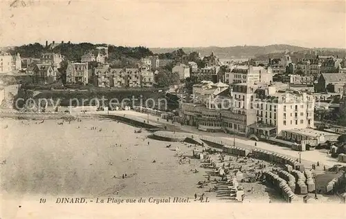 AK / Ansichtskarte Dinard_Ille_et_Vilaine_Bretagne La Plage vue du Crystal Hotel Dinard_Ille Kat. Dinard