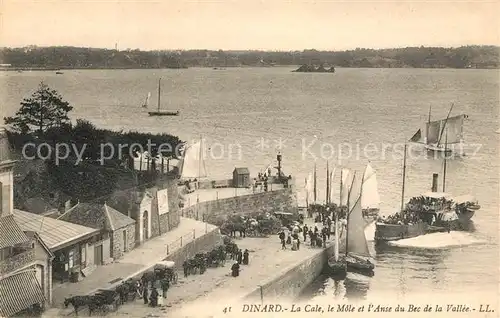 AK / Ansichtskarte Dinard_Ille_et_Vilaine_Bretagne La Cale le Mole et lAnse du Bec de la Vallee Dinard_Ille Kat. Dinard