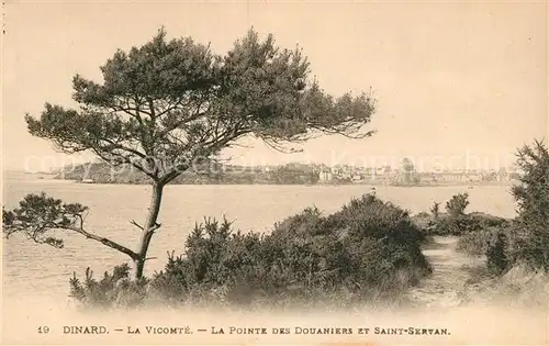 AK / Ansichtskarte Dinard_Ille_et_Vilaine_Bretagne La Vicomte La Pointe des Douaniers et Saint Servan Dinard_Ille Kat. Dinard