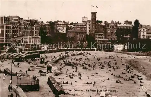 AK / Ansichtskarte Dinard_Ille_et_Vilaine_Bretagne La Plage et les Hotels Dinard_Ille Kat. Dinard