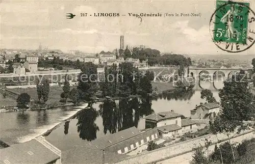AK / Ansichtskarte Limoges_Haute_Vienne Vue general ver le Pont Neuf Limoges_Haute_Vienne Kat. Limoges