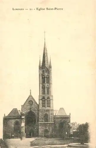 AK / Ansichtskarte Limoges_Haute_Vienne Eglise Saint Pierre Limoges_Haute_Vienne Kat. Limoges