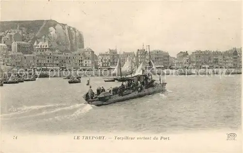 AK / Ansichtskarte Le_Treport Torpilleur sortant du Port Le_Treport Kat. Le Treport
