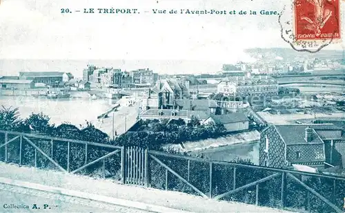 AK / Ansichtskarte Le_Treport Vue de lAvant Port et de la Gare Le_Treport Kat. Le Treport