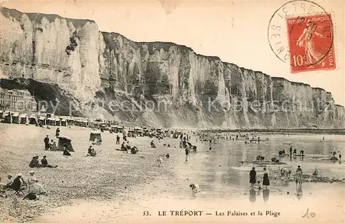 AK / Ansichtskarte Le_Treport Les Falaises et la Plage Le_Treport Kat. Le Treport