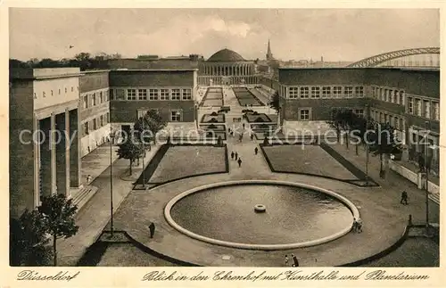 AK / Ansichtskarte Duesseldorf Ehrenhof Kunsthalle Planetarium Duesseldorf Kat. Duesseldorf