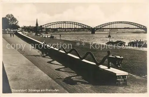 AK / Ansichtskarte Duesseldorf Rheinschlange Duesseldorf Kat. Duesseldorf