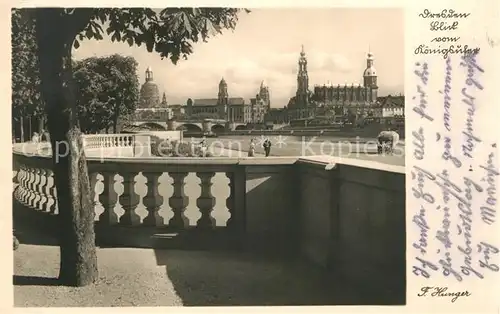 AK / Ansichtskarte Dresden Blick vom Koenigsufer Dresden Kat. Dresden_Elbe