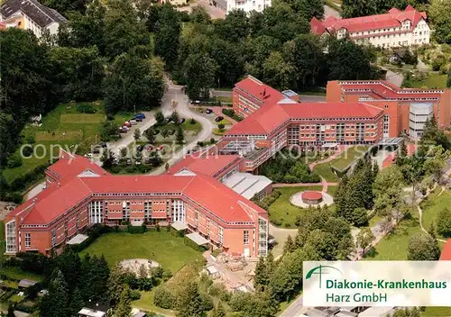 AK / Ansichtskarte Elbingerode_Harz Fliegeraufnahme Diakonie Krankenhaus Elbingerode Harz Kat. Elbingerode Harz