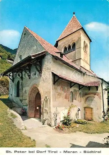 AK / Ansichtskarte Tirolo_Bolzano Chiesa S. Pietro  Tirolo Bolzano