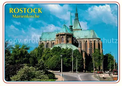 AK / Ansichtskarte Rostock_Mecklenburg Vorpommern Marienkirche  Rostock Kat. Rostock