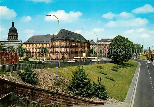 AK / Ansichtskarte Mainz_Rhein Kurfuerstliches Schloss und Christuskirche Mainz Rhein