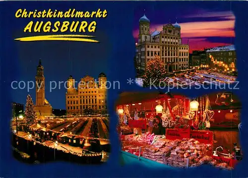 AK / Ansichtskarte Augsburg Christkindlmarkt am Abend Augsburg Kat. Augsburg