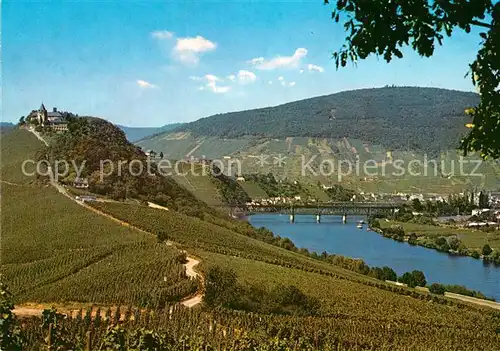 AK / Ansichtskarte Alf_Bullay_Mosel Landschaftspanorama mit Marienburg Weinberge Alf_Bullay_Mosel