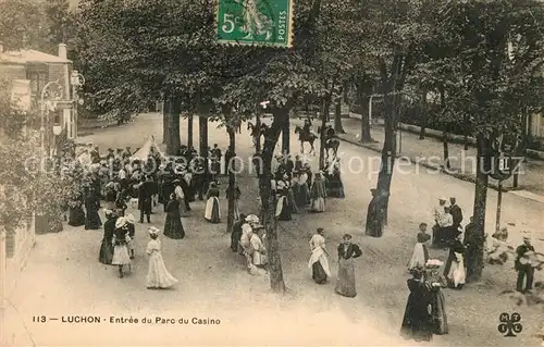 AK / Ansichtskarte Luchon_Haute Garonne Entree du Parc du Casino Luchon Haute Garonne Kat. Bagneres de Luchon