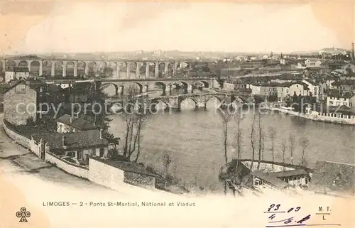 AK / Ansichtskarte Limoges_Haute_Vienne Ponts St Martial National et Viaduc Limoges_Haute_Vienne Kat. Limoges
