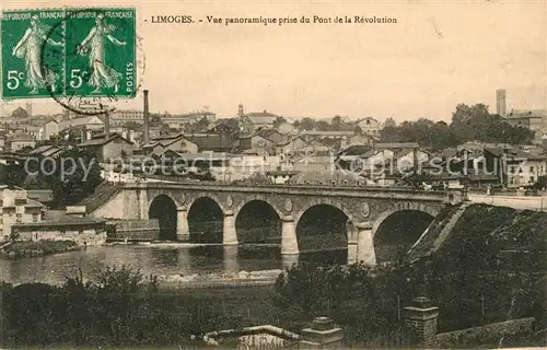 AK / Ansichtskarte Limoges_Haute_Vienne Vue panoramique prise du Pont de la Revolution Limoges_Haute_Vienne Kat. Limoges