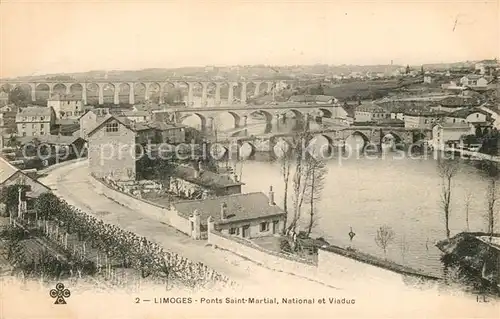 AK / Ansichtskarte Limoges_Haute_Vienne Ponts Saint Martial National et Viaduc Limoges_Haute_Vienne Kat. Limoges