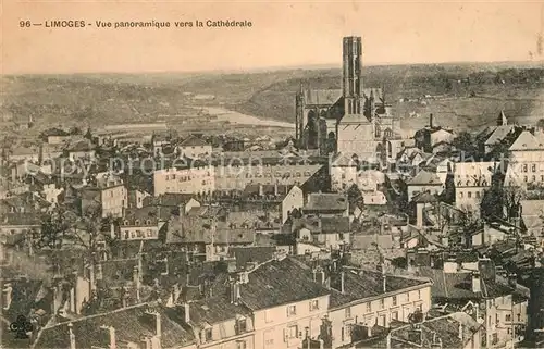 AK / Ansichtskarte Limoges_Haute_Vienne Vue panoramique vers la Cathedrale Limoges_Haute_Vienne Kat. Limoges