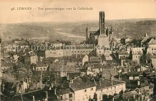 AK / Ansichtskarte Limoges_Haute_Vienne Vue panoramique vers la Cathedrale Limoges_Haute_Vienne Kat. Limoges