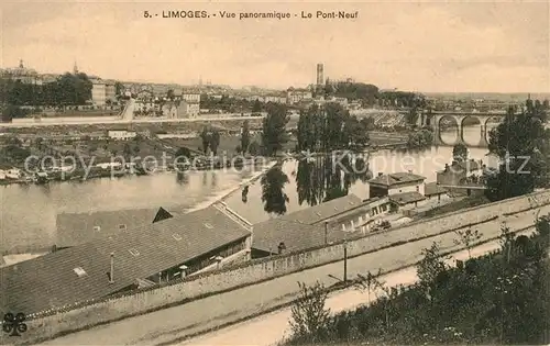 AK / Ansichtskarte Limoges_Haute_Vienne Vue panoramique Le Pont Neuf Limoges_Haute_Vienne Kat. Limoges