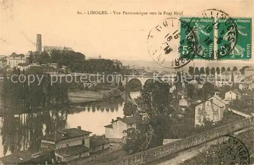 AK / Ansichtskarte Limoges_Haute_Vienne Vue Panoramique vers le Pont Neuf Limoges_Haute_Vienne Kat. Limoges