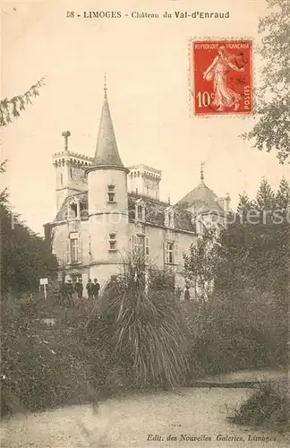 AK / Ansichtskarte Limoges_Haute_Vienne Chateau du Val d Enraud Limoges_Haute_Vienne Kat. Limoges