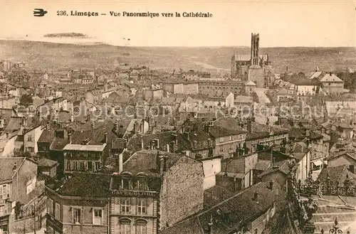 AK / Ansichtskarte Limoges_Haute_Vienne Vue Panoramique vers la Cathedrale Limoges_Haute_Vienne Kat. Limoges
