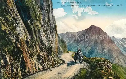 AK / Ansichtskarte Hautes_Pyrenees_Region Escarpements de la Route du Tourmalet Hautes_Pyrenees_Region Kat. Tarbes