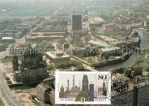 AK / Ansichtskarte Berlin Stadtansicht von Osten 750 Jahre Berlin Stempel Berlin Kat. Berlin