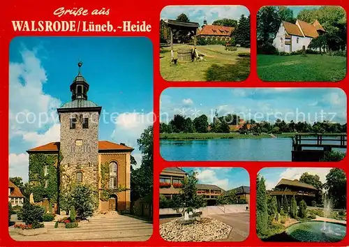 AK / Ansichtskarte Walsrode_Lueneburger_Heide Kirche Brunnen Kloster Badesteg am See Vogelpark Walsrode_Lueneburger_Heide Kat. Walsrode