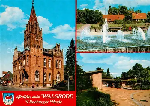 AK / Ansichtskarte Walsrode_Lueneburger_Heide Rathaus Wasserspiele Gaststaette Walsrode_Lueneburger_Heide Kat. Walsrode