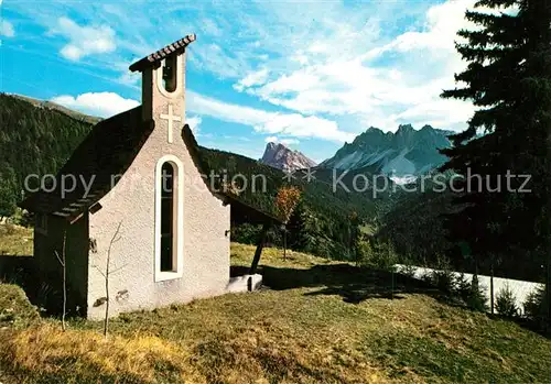 AK / Ansichtskarte Eores Placios Kapelle Aferer Tal Il Putia Peitlerkofel Dolomiten Eores