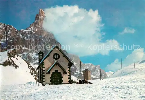 AK / Ansichtskarte Passo_Rolle Il Cimone Dolomiti Bergkapelle Dolomiten Passo_Rolle Kat. Italien