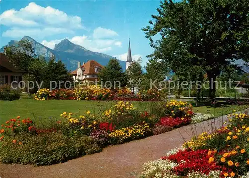 AK / Ansichtskarte Bad_Ragaz Kurpark Blumenbeet Bad_Ragaz Kat. Bad Ragaz