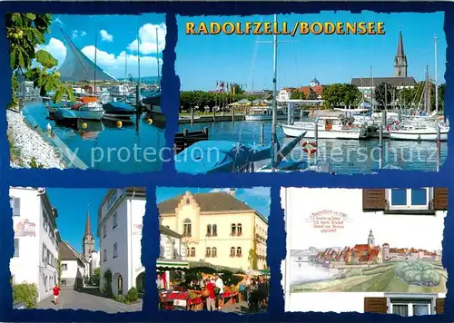AK / Ansichtskarte Radolfzell_Bodensee Hafen Markt Gasse Muenster Stadt um 1750 Radolfzell Bodensee Kat. Radolfzell am Bodensee