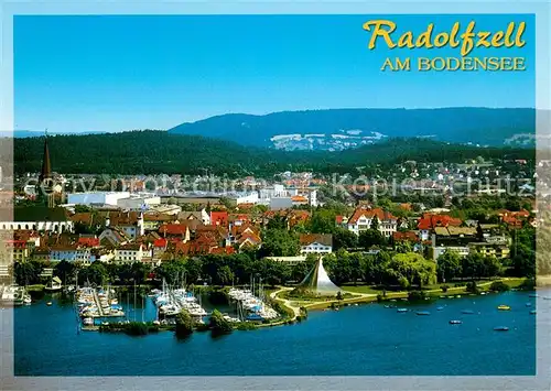 AK / Ansichtskarte Radolfzell_Bodensee Hafen Fliegeraufnahme Radolfzell Bodensee Kat. Radolfzell am Bodensee