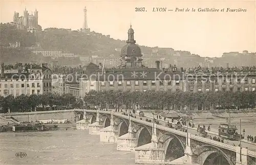 AK / Ansichtskarte Lyon_France Pont de la Guilletiere Fourvieres Lyon France Kat. Lyon