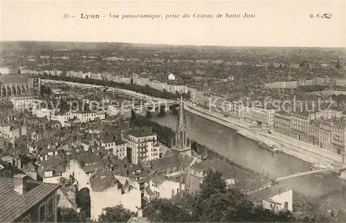 AK / Ansichtskarte Lyon_France Panorama Saint Just Rhone Bruecke Lyon France Kat. Lyon