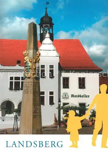 AK / Ansichtskarte Landsberg_Lech Festwoche Juli 2011 Marktplatz Rathaus Historische Postsaeule Landsberg_Lech Kat. Landsberg am Lech