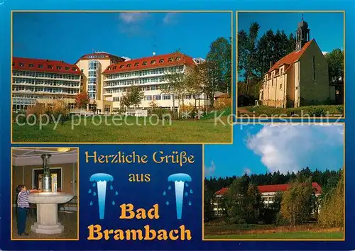 AK / Ansichtskarte Bad_Brambach Klinik Sankt Walburgen Kapelle Wettinquelle Julius Fucik Haus Bad_Brambach Kat. Bad Brambach