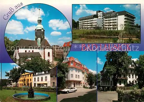 AK / Ansichtskarte Bad_Lausick Kirche Klinik Untermarkt Hotel Genesungsheim der Inneren Mission Bad_Lausick Kat. Bad Lausick