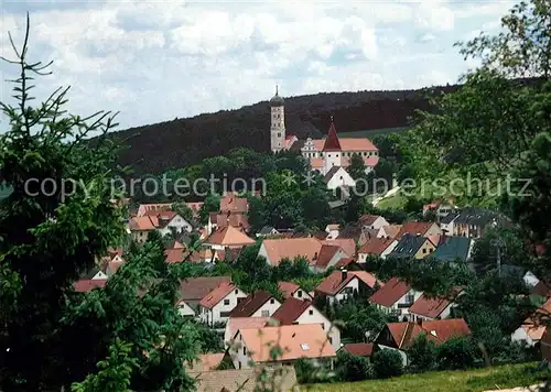 AK / Ansichtskarte Moenchsdeggingen Ortsansicht mit Kirche Moenchsdeggingen Kat. Moenchsdeggingen