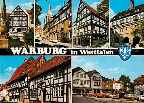 AK / Ansichtskarte Warburg_Westfalen Altstadt Historische Fachwerkhaeuser Warburg_Westfalen Kat. Warburg