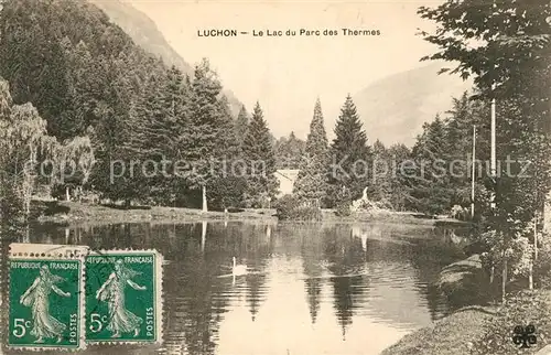AK / Ansichtskarte Luchon_Haute Garonne Le Lac du Parc des Thermes Luchon Haute Garonne Kat. Bagneres de Luchon