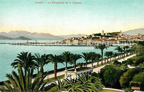 AK / Ansichtskarte Cannes_Alpes Maritimes Perspective de la Croisette Cannes Alpes Maritimes Kat. Cannes