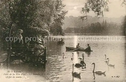 AK / Ansichtskarte Lyon_France Parc de la Tete dOr La Buvelle et le Lac Lyon France Kat. Lyon