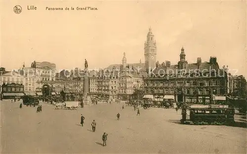 AK / Ansichtskarte Lille_Nord Panorama de la Grand Place Lille_Nord Kat. Lille